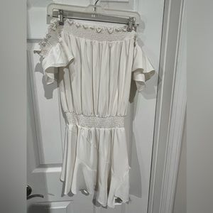 Amanda Uprichard White Off Shoulder Dress